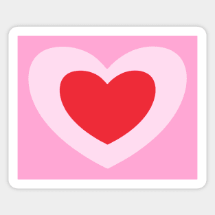 LOVE HEART Charming Simple Romantic Valentine Pink Red - UnBlink Studio by Jackie Tahara Sticker